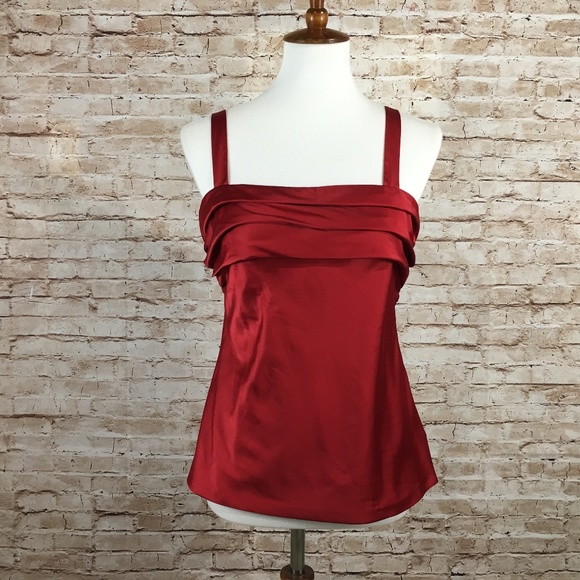 red satin tank